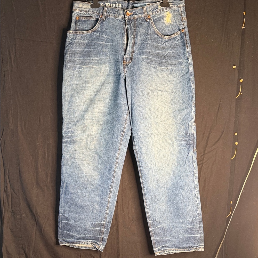 Casual Blue Denim Relaxed Jeans